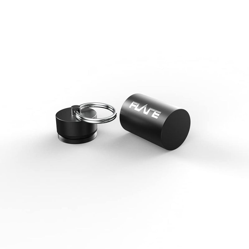 Flare Audio Large Capsule Black - Tough Lightweight Aluminium, Water-Proof, Keychain