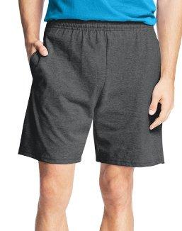 Hanes Men's Jersey Short with Pockets Small Black