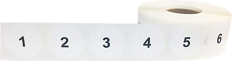 Consecutive Number Labels 1-1000 1 Inch Number Stickers for Inventory 1,000 Stickers On A Roll