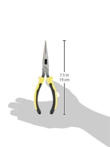 Klein Tools J203-7 Pliers, Long Nose Side-Cutters, 7-Inch, Yellow/Black, Small