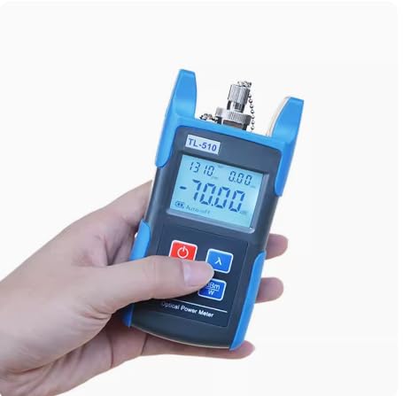 Fiber Optic Power Meter, Optical Power Meter Fiber Optic Cable Tester, -70-+10dbm Optical Power Meter Fiber Optical Cable Tester, Working Wavelength 850-1625nm