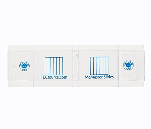 4 McMaster Method Microscope Slides, by FEC Source $16 ea, Fecal/Worm Egg Count for Parasites for Veterinary Use. Livestock Parasite Management. Check Dewormer Efficacy -FECRT Reference Guide Included