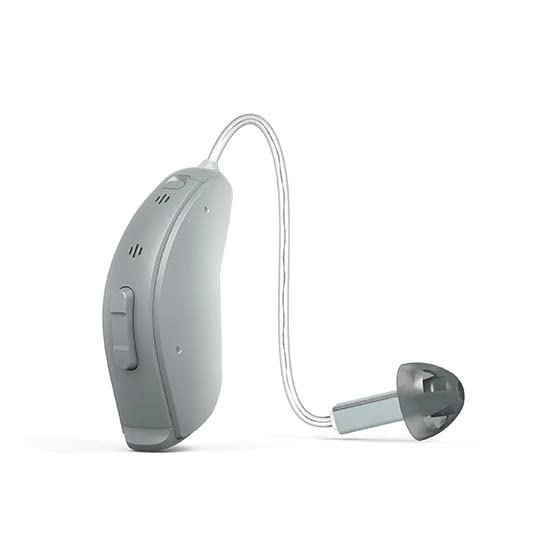 Hearing Aid Domes Smoky Gray Tips Ear Pieces Comfortable for Open Fit BTE Sound Amplifier PSAP Kit Invisible, except for RIC 5mm (S * 10)