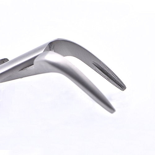 Dental Tooth Extraction Forcep for Root Fragment Minimally Invasive Dental Instrument Curved Forcep (Maxillary and mandibular teeth) 1 Count (Pack of 1)