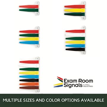 Kull Industries Exam Room Flags | Medical Door Flags for Doctors Offices, Hospitals and Clinics | Primary Colors, 3 Flag System, 7" Long 7 Inches 3 Flags