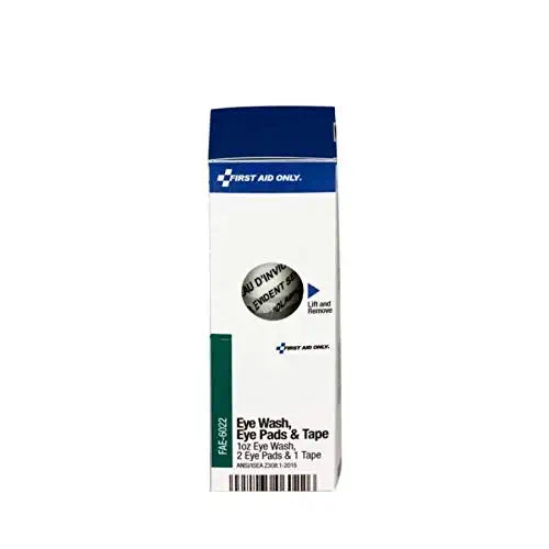 First Aid Only Fae6022 Smartcompliance Eyewash Set With Eyepads And Adhesive Tape