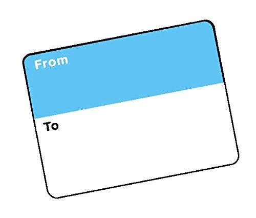 MACO from/to Mailing Labels, 3 x 4 Inches, 60 Per Box, Blue and White (OS-280)