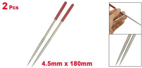 uxcell 4.5mm x 180mm Lapidary Jeweler Round Rat Tail Diamond Needle Files 2 Pcs