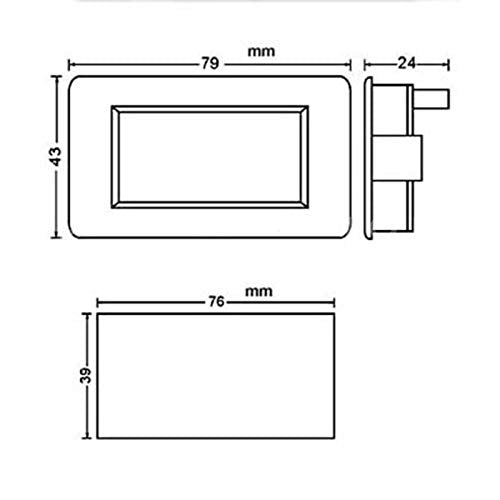 DC 18-70V Blue LCD Digital Voltage Meter For 24V 48V Doesn't Require Power