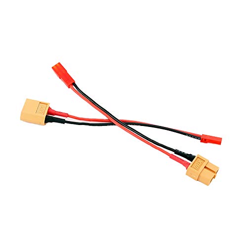 2pairs JST Male to XT60 Male / JST Female to XT60 Female Adapter with 10cm 4in 20awg Wire(BDHI-13)