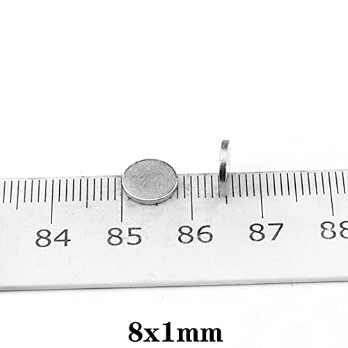 100PCS 8x1mm Powerful Strong Magnetic Magnet 8mmx1mm Permanent Neodymium Magnet disc 8x1mm Fridge Small Round Magnet 8*1 mm