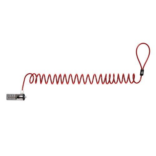 Kensington Portable Combination Cable Lock for Laptops and Other Devices - Red (K64671AM)