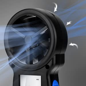 AIOMEST Wind Meter, Digital Anemometer Wind Meter Handheld, AI-866A Wind Meter CFM Wind Speed Meter for Wind Speed Temperature, with USB Port