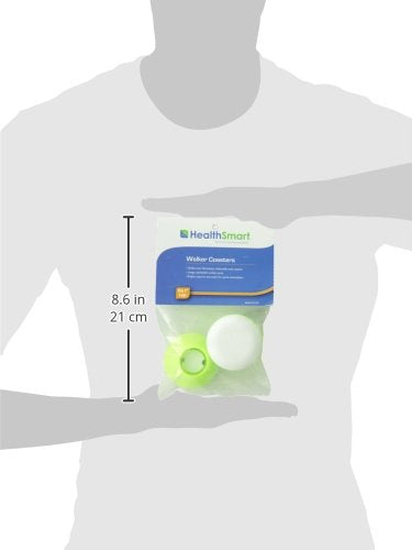 HealthSmart Walker Glides, Walker Caps or Walker Pads also for Rollators, Universal Fit, Pack of 2