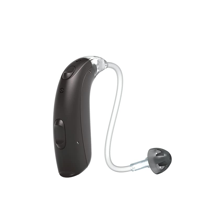 Hearing Aid Domes Smoky Gray Tips Ear Pieces Comfortable for Open Fit BTE Sound Amplifier PSAP Kit Invisible, except for RIC 5mm (S * 10)