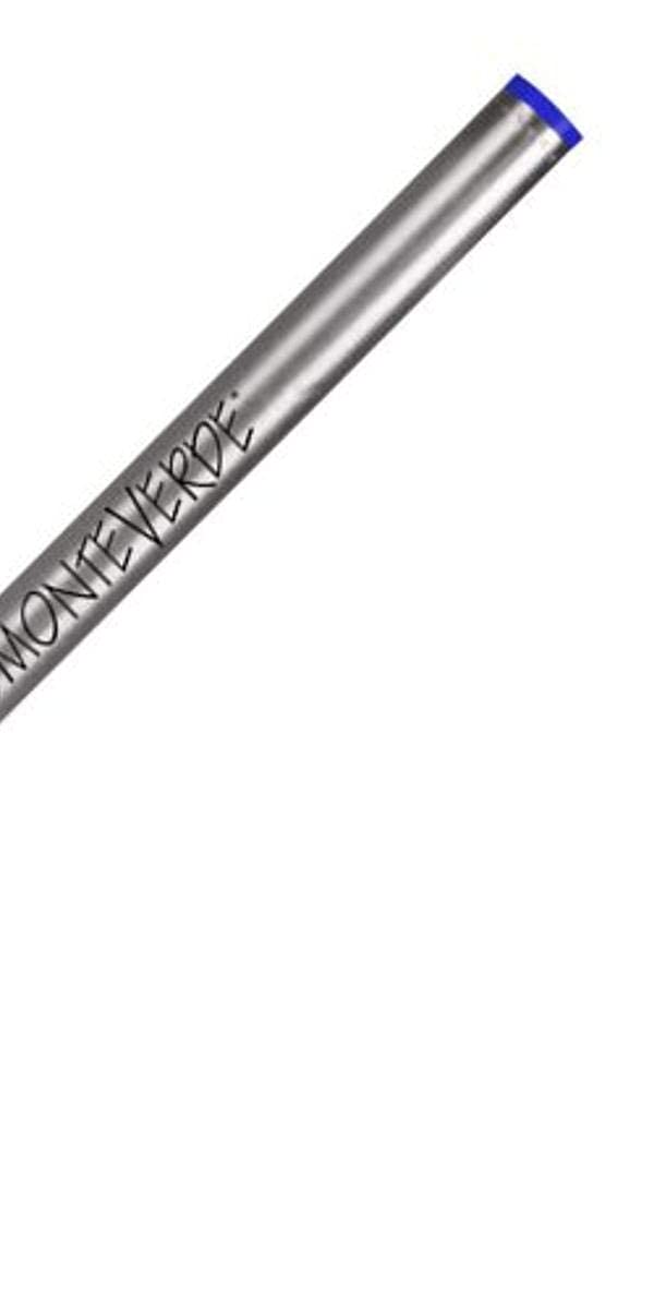 Monteverde USA Ballpoint Refill to Fit Montblanc Ballpoint Pens - Medium Point, Soft Roll, Blue (2 Pack) (M132BU)