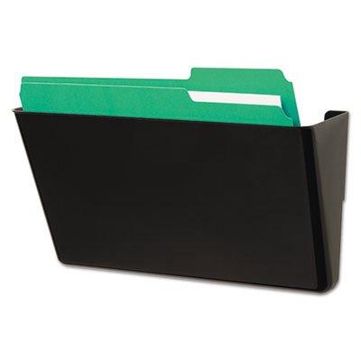 1InTheHome Single Pocket Black Wall File, Letter Size 1 Pocket