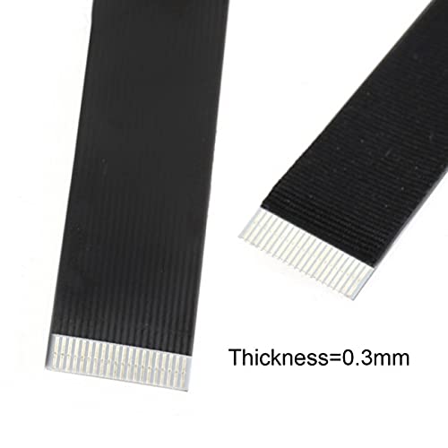 Cablecc Up Angled USB 2.0 Type-A Male to Micro USB 5Pin Male Data Flat Slim FPC Cable for FPV & Disk & Phone 50cm 0.5M