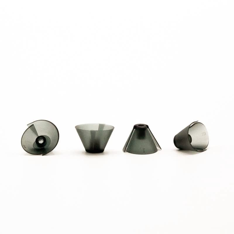 GN Resound Sure Fit Hearing Aid Standard Receiver Tulip Domes Dark Gray Split Ear Rub Piece Comfortable BTE Hearing Amplifier PSAP Kit Ear Tips Invisible, Perfect for Open Air (Open fit) (10 pcs) 10 Count (Pack of 1)