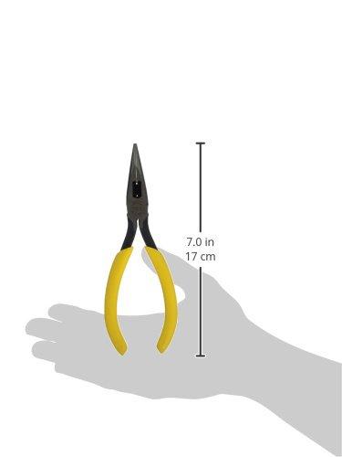 Klein Tools D203-6H2 Long Nose Side-Cutter Stripping Pliers, Induction Hardened and Heavier For Increased Cutting Power, 6-Inch , Yellow