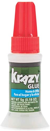 Krazy Glue Home & Office Brush On Super Glue, Brush Applicator, 5 Grams (2 Pack)