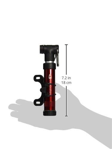 Crankbrothers Gem Bike Hand Pump - Short/Long Dual Piston Pump, Presta/Schrader, High Volume and High Pressure Hand Pump Red
