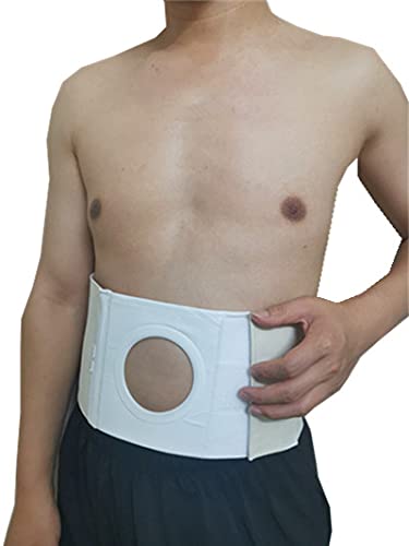 Realmedi Unisex Ostomy Abdominal Binder Opening 3.14 Ostomy Belt Hernia Colostomy Belt Colostomy Bag Support Stoma Support Wrap S 33.46 37.40 inches S 33.46 37.40 Inch S: 33.46-37.40 Inch