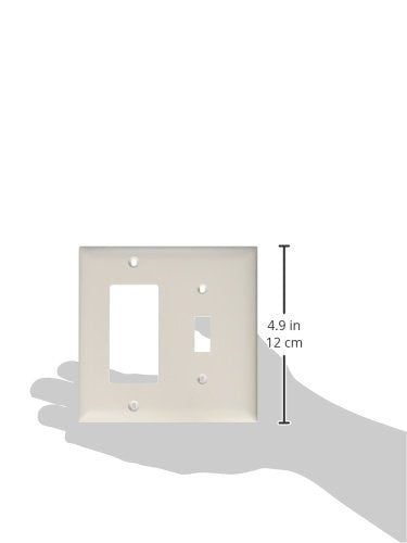 PASS & SEYMOUR TP126WCC12 2 Gang 1 Decorator Opening Nylon Wall Plate, White