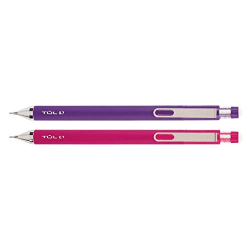 TUL Mechanical Pencils, 0.7 mm, Pink/Purple, Pack of 2