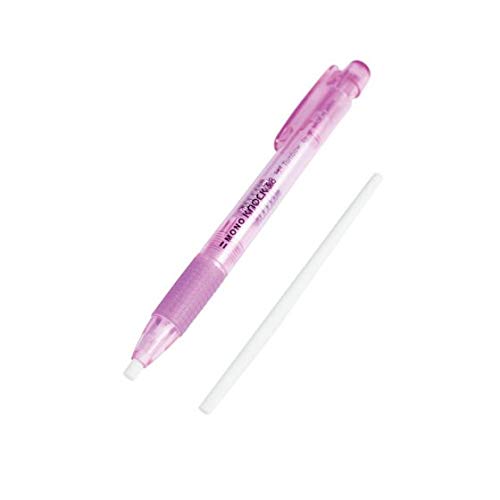 Tombow 82046 MONO Knock Eraser, Pink, 1-Pack. Easy To Use Pen-Style Eraser with Rubber Grip