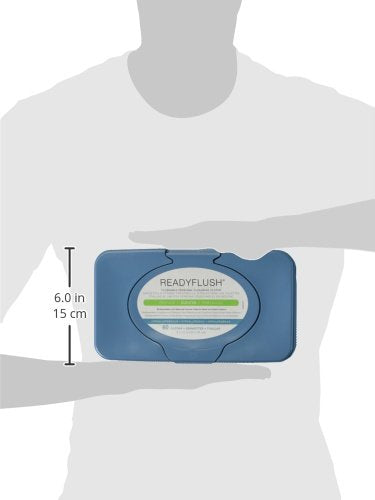 Medline ReadyFlush Large Adult-Sized 8x12 Personal Cleansing Cloths - Tub of 60 Flushable Wipes Standard