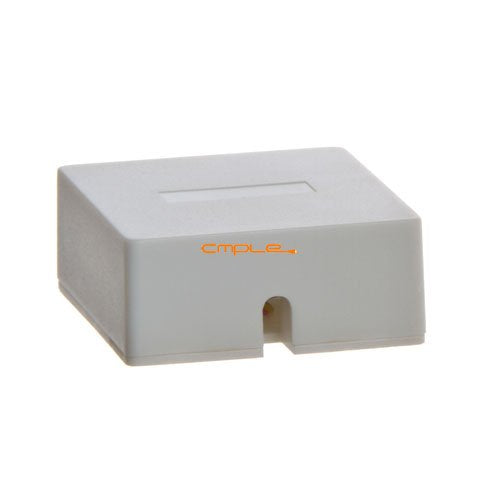 Cmple - Phone Surface Mount Box 6P4C-1port-WHITE Single