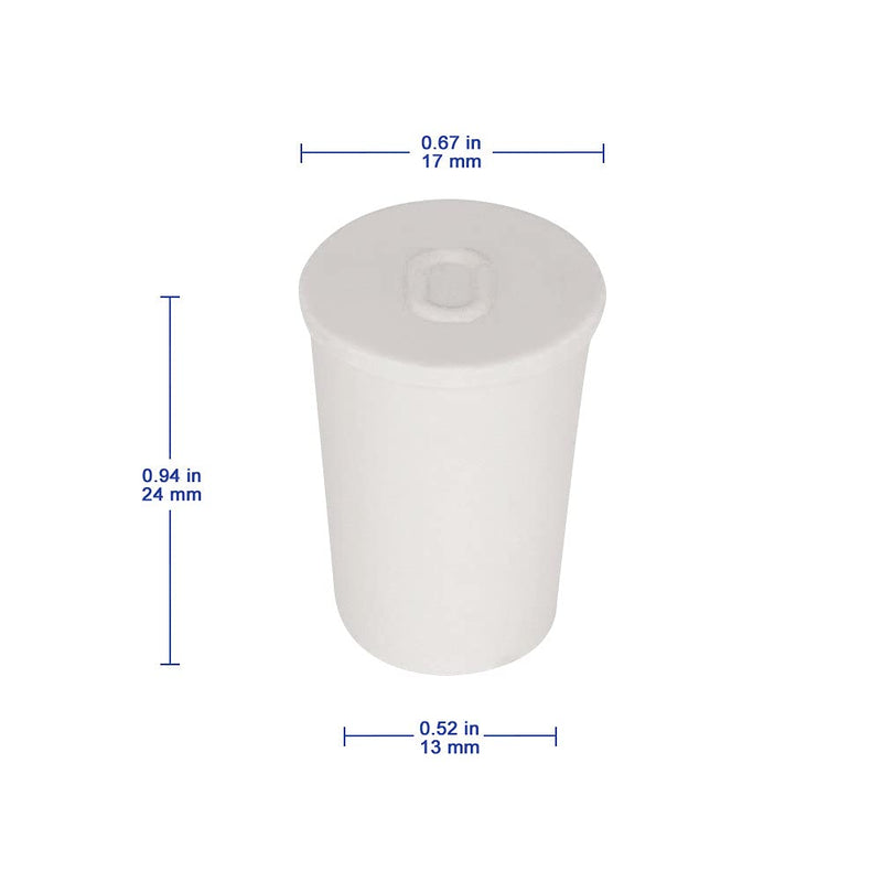 Labasics Solid Rubber Stoppers, White Tapered Lab Seal Rubber Stoppers (10-Pack, 0#)