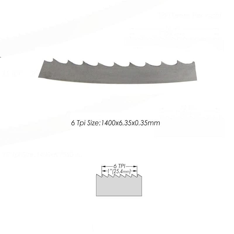 Set of 4 band saw blades, wood band saw blades, saw band 1400 x 6.35 x 0.35 mm 6 ZpZ, suitable for Scheppach band saw HBS30, HBS20, HB800 etc