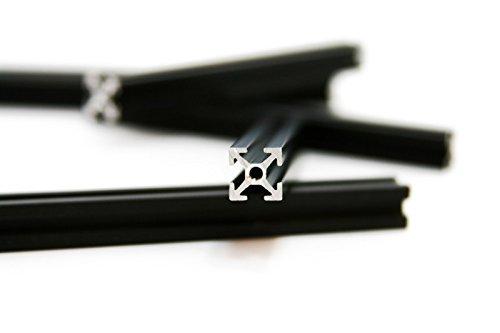 Makerbeam 40x10x10mm Beam, Black anodised (2 Packs of 8) and 60x10x10mm Beam, Black anodised (2 Pack of 8)