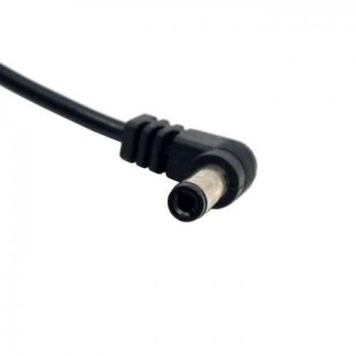 Cablecc DC Power 5.5 x 2.1mm / 2.5mm Male to 5.5 2.1/2.5mm Male Plug Cable Right Angled 90 Degree 60cm 24AWG