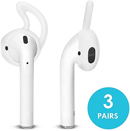 Onwon 3 Pairs Silicone Ear Hooks and Cover Tips for Airpods Earpods Earphones Headphones Earbuds