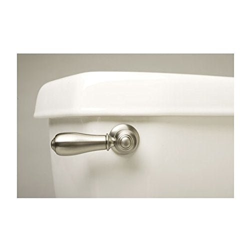 Plumb Pak PP836-71BNL Universal Fit Toilet Handle Tank Flush Lever, Decorative Faucet Style for Front, Side, or Angle Mount, Brushed Nickel Faucet style handle