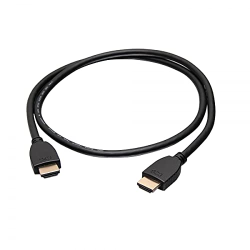 C2G HDMI Cable, 4K, High Speed HDMI Cable, Ethernet, 60Hz, 1.5 Feet (0.45 Meters), Black, Cables to Go 50606