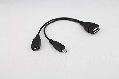 3 Pack OTG Cable Replacement for Fire Stick 4K, Compatible Samsung, Replacement for Amazon Fire TV, Compatible with LG Android Phone Tablet Micro USB Host with Micro USB Power