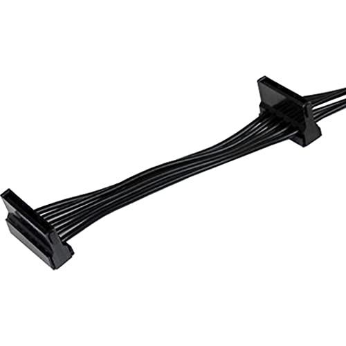 StarTech - PYO4SATA .com 15.7-Inch (400mm) SATA Power Splitter Adapter Cable - M/F - 4x Serial ATA Power Cable Splitter (PYO4SATA) Black 1 SATA to 4x SATA