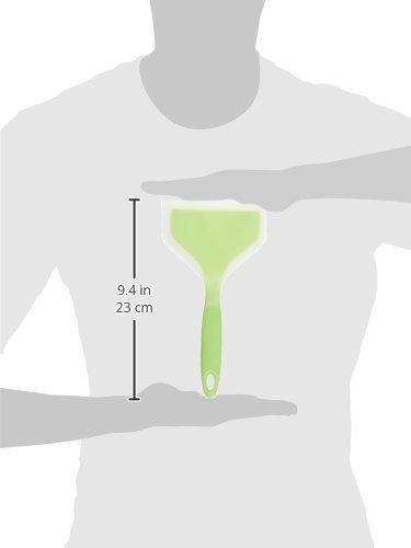 Minchsrin Silicone Wrapped NylonFish Spatula Wide Turner 10‘’ (L) 4.7‘’(W) Green 1