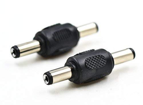 Qaoquda 2.1mm X 5.5mm DC Power Adapter, (2 Pairs) DC Power 5.5mm x 2.1mm Female to Female Coupler Male to Male Coupler LED/CCTV Camera