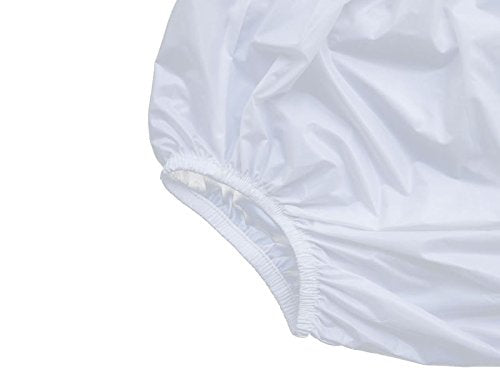 Haian Adult Incontinence Pull-on Plastic Pants PVC Pants 3 Pack (X-Large, White)