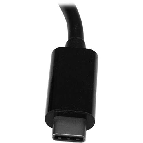 StarTech.com 3 Port USB-C Hub with Gigabit Ethernet & 60W Power Delivery Passthrough Laptop Charging - USB-C to 3x USB-A (USB 3.0 SuperSpeed 5Gbps) - USB 3.1/3.2 Gen 1 Type-C Adapter Hub (HB30C3AGEPD) Black w/ 4 Port Hub and Power Delivery
