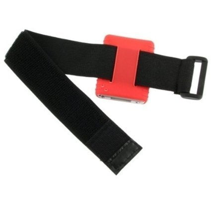 Glo-shine Universal Elastic Adjustable Sport Armband Strap for All Models IPO with Silicone or Leather Case with Armband Slots (Black)