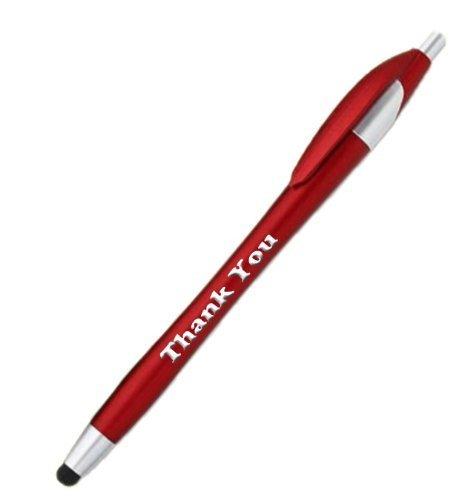Thank You Greeting Gift Stylus Pens for Touchscreen Devices - 2 in 1 Combo Pen -for Employee Appreciation, Events and Parties, 25 Pack