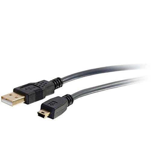 C2G USB Cable, Mini USB Cable, USB 2.0 Cable, USB A to B Cable, 16.4 Feet (5 Meters), Black, Cables to Go 29653 Ultima USB A to Mini B Male
