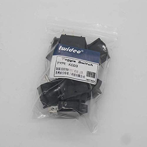 Twidec/5Pcs Rocker Switch 2 Pins 2 Position ON/Off AC 15A/125V 20A/250V SPST Car Boat Black Rocker Switch Toggle（Quality Assurance for 1 Years）KCD3-101