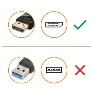 Cable Matters DisplayPort to HDMI Adapter (DP to HDMI Adapter is NOT Compatible with USB Ports, Do NOT Order for USB Ports on Computers) 1